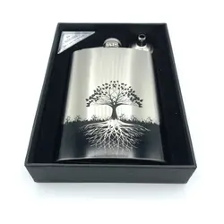 کادویی قمقمه جیبی استیل تک مدل درخت زندگی کد 56