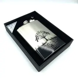 کادویی قمقمه جیبی استیل تک مدل درخت زندگی کد 56