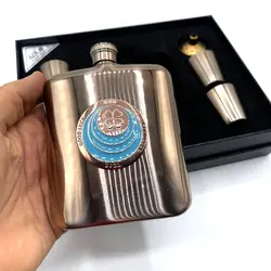 کادویی ست قمقمه جیبی استیل مدل خوش شانسی GOOD LUCK کد 314