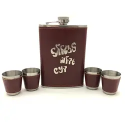 ست قمقمه جیبی چرم girls night out کد 215