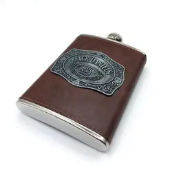 قمقمه جیبی تک چرم مدل جک دنیلز کد a74