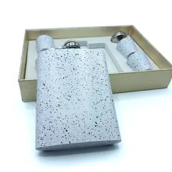 ست قمقمه جیبی 4 شات 240cc آسمان برفی سفید کد d404