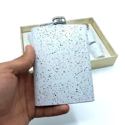 ست قمقمه جیبی 4 شات 240cc آسمان برفی سفید کد d404