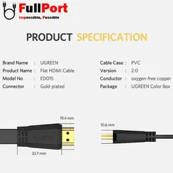کابل HDMI یوگرین V2.0-4Kمدل ED015-70159 طول 2 متر