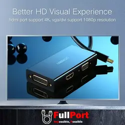 مبدل Mini Display به VGA+DVI+HDMI یوگرین مدل MD114-20418
