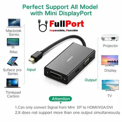 مبدل Mini Display به VGA+DVI+HDMI یوگرین مدل MD114-20418