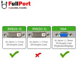 مبدل (5+24)DVI-I Dual Link به VGA یوگرین مدل HD15-20122