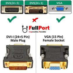 مبدل (5+24)DVI-I Dual Link به VGA یوگرین مدل HD15-20122