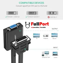 مبدل (1+24)DVI-D Dual Link به VGA یوگرین مدل MM108-40259