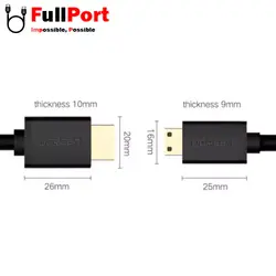 کابل Mini HDMI یوگرین V1.4-4K مدل HD108*11167 طول 1.5 متر