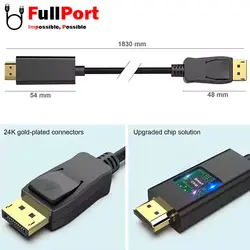 کابل Display به HDMI ونتولینک V1.2-4K طول 1.5 متر