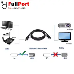کابل Display به HDMI ونتولینک V1.2-4K طول 1.5 متر