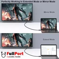 کابل Display به HDMI ونتولینک V1.2-4K طول 1.5 متر