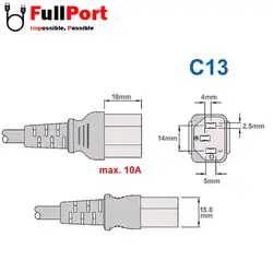 کابل برق کیس EU-C13 گیگافلکس با طول 1.5 متر