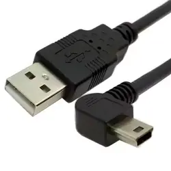 کابل USB Mini 5Pin با سوکت 90 درجه طول 20 سانتیمتری