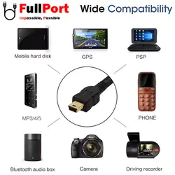 کابل USB Mini 5Pin با سوکت 90 درجه طول 20 سانتیمتری