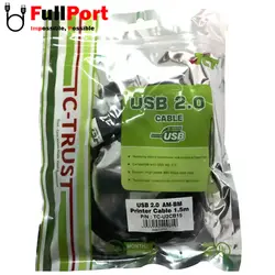 کابل پرینتر طول 1.5 متری USB2.0 برند تی سی تراست مدل TC-U2CB15
