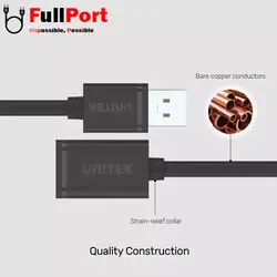 کابل افزایش طول 5 متری USB2.0 برند یونیتک مدل Y-C418GBK