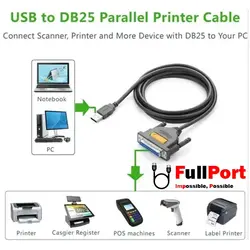 مبدل USB2.0 به Parallel DB25 یوگرین مدل US167-20224