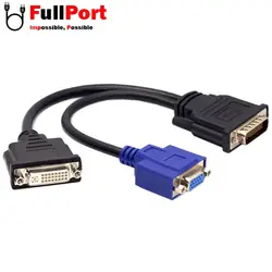 مبدل (59Pin)DVI به VGA+DVI دوتایی مدل DMS-59