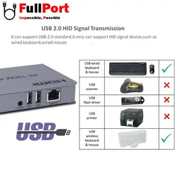 توسعه دهنده HDMI روی کابل شبکه 120 متر کی نت مدل K-EXKHD120