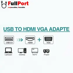 مبدل USB3.0 به VGA+HDMI فرانت مدل FN-U3DVH