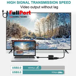 مبدل USB3.0 به VGA+HDMI فرانت مدل FN-U3DVH
