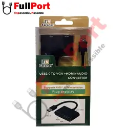 مبدل USB3.0 به VGA+HDMI فرانت مدل FN-U3DVH