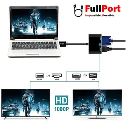 مبدل USB3.0 به VGA+HDMI کی نت مدل K-COUA30HV