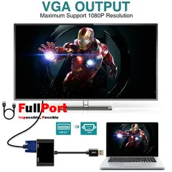 مبدل USB3.0 به VGA+HDMI کی نت مدل K-COUA30HV