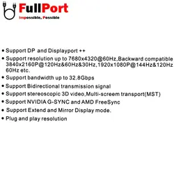 کابل Mini Display به Display 8K@60Hz بافو مدل BF-2684C طول 2 متر