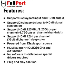 مبدل Display به HDMI 4K@60Hz بافو مدل BF-2662