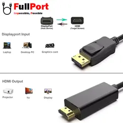 کابل Display به HDMI ونتولینک V1.2-4K طول 3 متر
