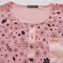 تیشرت آستین سرخود زنانه | مدل گل و برگ | کد 115 - فروشگاه اینترنتی سنبل کالا