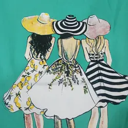 تیشرت آستین سرخود زنانه | مدل سه دختر | کد 113 - فروشگاه اینترنتی سنبل کالا