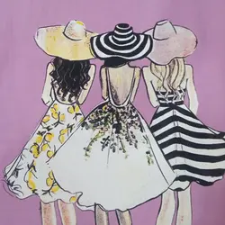 تیشرت آستین سرخود زنانه | مدل سه دختر | کد 113 - فروشگاه اینترنتی سنبل کالا