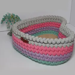 سبد تریکو مدل قلبی | کد 59 - فروشگاه اینترنتی سنبل کالا