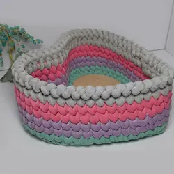 سبد تریکو مدل قلبی | کد 59 - فروشگاه اینترنتی سنبل کالا