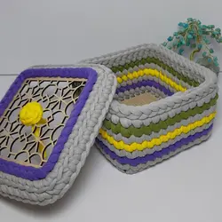 سبد دردار مربعی تریکو | کد 57 - فروشگاه اینترنتی سنبل کالا