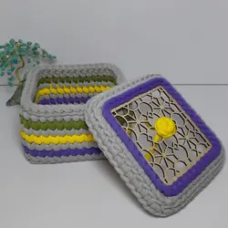 سبد دردار مربعی تریکو | کد 57 - فروشگاه اینترنتی سنبل کالا