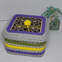 سبد دردار مربعی تریکو | کد 57 - فروشگاه اینترنتی سنبل کالا