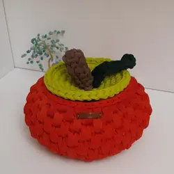 سبد تریکو مدل سیب | کد 75 - فروشگاه اینترنتی سنبل کالا