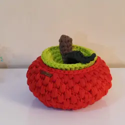 سبد تریکو مدل سیب | کد 75 - فروشگاه اینترنتی سنبل کالا