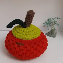 سبد تریکو مدل سیب | کد 75 - فروشگاه اینترنتی سنبل کالا