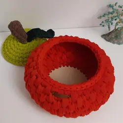 سبد تریکو مدل سیب | کد 75 - فروشگاه اینترنتی سنبل کالا