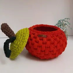 سبد تریکو مدل سیب | کد 75 - فروشگاه اینترنتی سنبل کالا