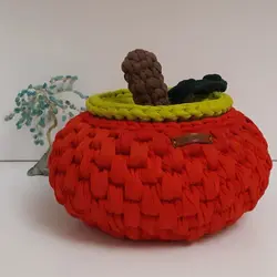 سبد تریکو مدل سیب | کد 75 - فروشگاه اینترنتی سنبل کالا