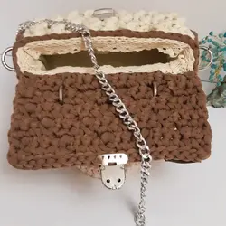 کیف دستی تریکو مدل فندقی | کد 76 - فروشگاه اینترنتی سنبل کالا