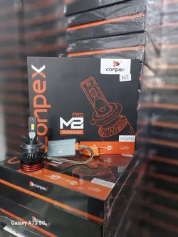 هدلایت m8pro conpex H1 H7 9005 H11 ارسال‌رایگان‌به‌سراسرایران مدل 2023 دارای کنباس(خطاگیر) و 120000