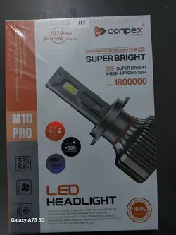 هدلایت m10pro conpex H4 اصلی مدل ۱۸۰۰۰۰۰ و ۸۵ وات واقعی